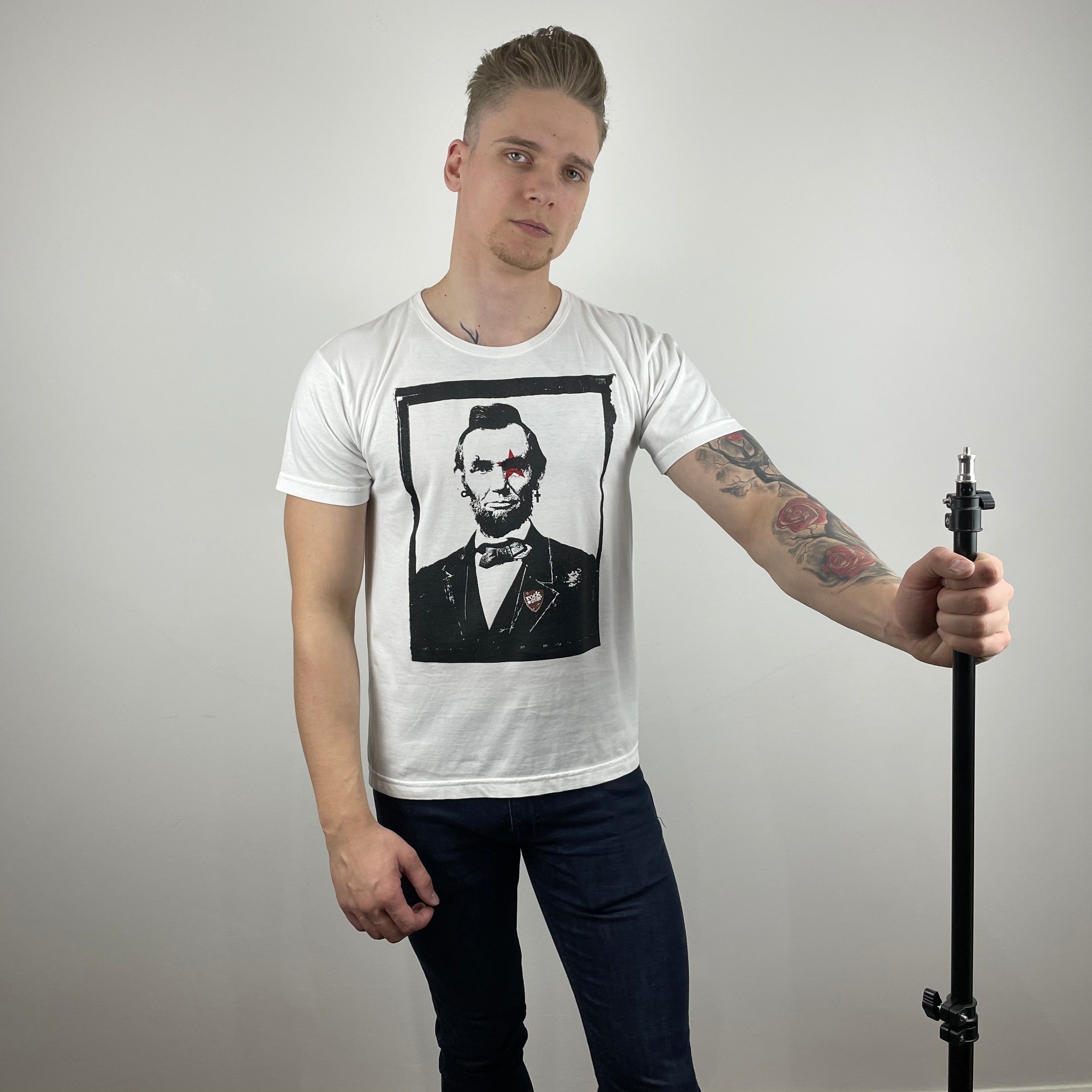 Abraham 'Rockstar' Lincoln Retro Print Art of DKing